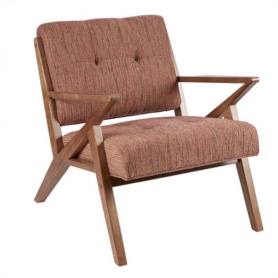 OUTSUPPLY Mid Century Lounge Chair, 300lb Capacity Tufted Accent Chair with Solid Wood Frame