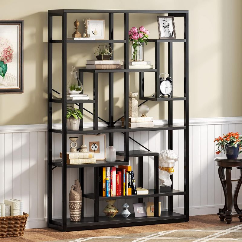 Tribesigns 70.9 Inches 9 Tier Geometric Bookcase, 4 of 7