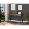 Gulches Kyoto 120 Writing Desk ¨C Industrial Style, Glass Top, Hairpin Metal Legs & 1 Spacious Drawer - 4 of 4