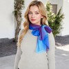 Anna-Kaci Women's Lightweight Gradient Chiffon Scarves with Flowing Ruffled Edges in Vibrant Multi-Color Designs - 4 of 4