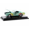 1966 Ford Mustang Fastback 2+2 Seafoam Green and Light Green Striped with Flower Graphics 1/24 Diecast Model Car by M2 Machines - 2 of 3