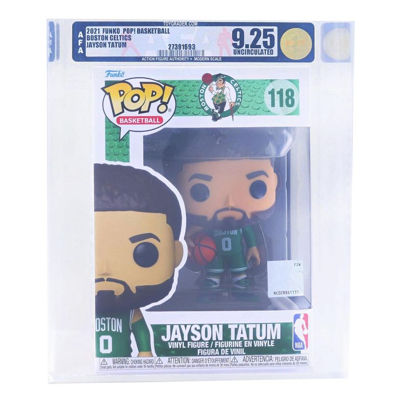 Funko Boston Celtics NBA Funko POP | Jayson Tatum (Green Jersey) | Rated AFA 9.25, 1 of 4