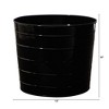 Nearly Natural 12-in Farmhouse Black Metal Ribbed Planter - 2 of 2