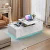 Gymojoy 47.2" Lift Top Coffee Tables with Drawers and Large Storage Smart Living Room Table - 2 of 4