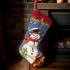 Snowman Motif Christmas Decorations 19" Christmas Stockings, Polyester Blend Stocking Stuffers with Hanging for Mantel Christmas Tree Holiday Decor - 3 of 4