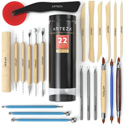 Arteza Pottery & Clay Sculpting Tools - 22 Pack (ARTZ-8662)