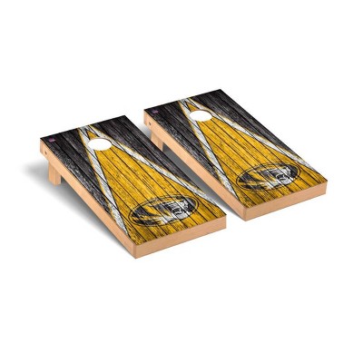 NCAA Missouri Tigers Premium Cornhole Board Triangle Weathered Version