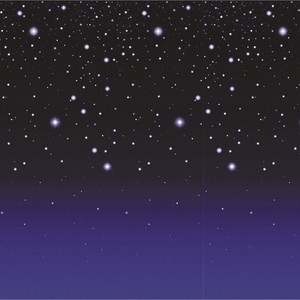 Beistle starry Night Backdrop 4ftx30ft - 1 of 1