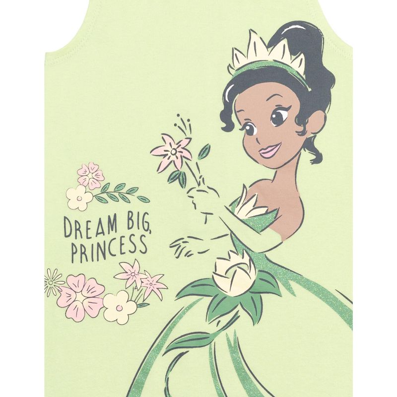 Disney Princess Rapunzel Ariel Belle Jasmine Aurora Baby Girls Snap Romper and Headband Newborn to Toddler, 5 of 9