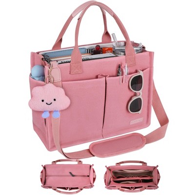 Generic Canvas Tote Bag for Women with Zipper & Compartments¨C Large Multi-Pocket Work