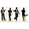 Beistle Great 20's Dancer Silhouette Stand-Ups, 5' 5" x 34.5", (4/Box) Multicolored - 3 of 3