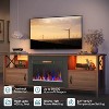 Bestier 63" Fireplace TV Stand for TVs up to 70",  LED Media Console with Storage, Gaming Entertainment Center for Living Room and Bedroom,  Walnut - 3 of 4