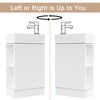 Mshliw 18.6" Bathroom Vanity with Ceramic Sink, Cabinet with Toilet Paper Holder & Two-Tier Shelf, Left or Right Orientation - 4 of 4