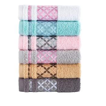Kafthan Textile Multicolor Plaid Cotton Washcloths (Set of 6)