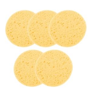Unique Bargains Lightweight Round Compressed Facial Sponge 5 Pcs - 1 of 4