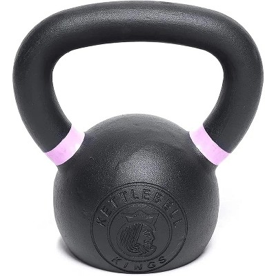 Balancefrom Vinyl Coated Kettlebell - 45 Lbs, Textured Wide Handle, Flat Bottom