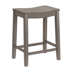 Fiddler Backless 24" NonSwivel Counter Height Barstool Aged Gray - Hillsdale Furniture - 1 of 4