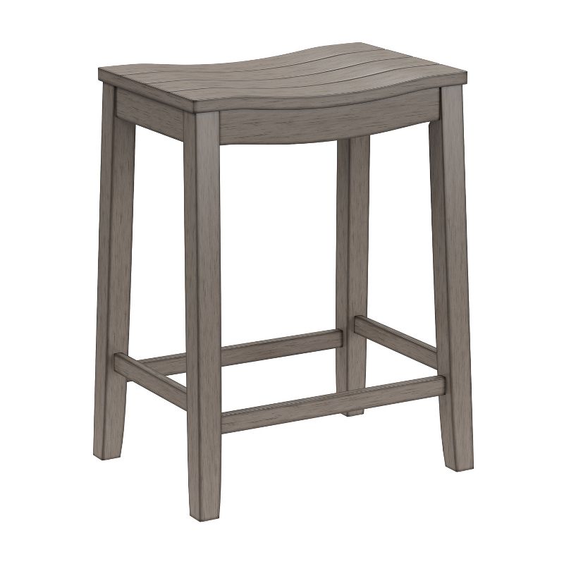 Fiddler Backless 24&#34; NonSwivel Counter Height Barstool Aged Gray - Hillsdale Furniture, 1 of 13