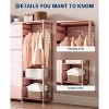 Clothes Rack with 16 Fabric Drawers and 2 Storage Shelves -  Heavy Duty Garment Rack, Freestanding Wardrobe Clothing Rack for Hanging Clothes - 4 of 4