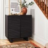 2 Door Fluted Accent Cabinet Black - Threshold™ - 2 of 4