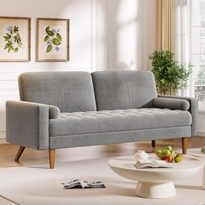 Lycvki 68" Velvet Love Seat Couches with Tufted Seat - 1 of 4