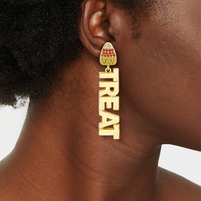 SUGARFIX by BaubleBar Bone-Appetit Earrings - Gold