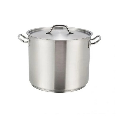 Winco Induction Ready Aluminum Stock Pots With Stainless Steel Bottom - 10  Quart : Target