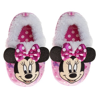 Disney Minnie Mouse Dual Sizes Girls' Slippers. (Toddler/Little Kids)