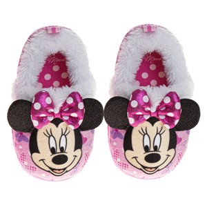 Disney Minnie Mouse Dual Sizes Girls' Slippers. (Toddler/Little Kids) - 1 of 4