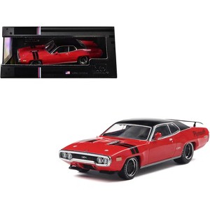 1971 Plymouth GTX Rally Red with Black Top and Stripes 1/43 Diecast Model Car by IXO Models - 1 of 4