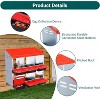 GAOMON Chickens Nesting Boxes with Bracket Legs, Roll Away Hens Nesting Box with Egg Collection, Perch, Lid Cover - 2 of 4