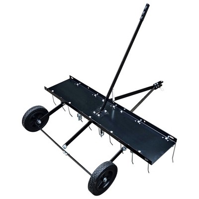 48” Lawn Dethatcher,Pull Behind Dethatcher for Lawn Care,Steel Tow Behind Dethatcher with 24 Tines for Tractor