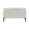 TiramisuBest Gray Microfiber Loveseat, Button Tufted Upholstery, Contoured Arms, Solid Wood Frame, Casual Living Room Sofa Couch - 4 of 4