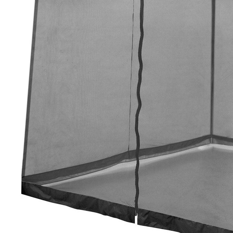 Z-Shade 10' x 10' Screenroom Shade Protectant Attachment for 13' x 13' Outdoor Shelter Tent Gazebos, Accessory Only, Black, 5 of 7