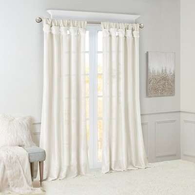 KTMBDW Twist Tab Top Curtains 1 Panel, Elegant & Lightweight Light Filtering Curtains Airy Window Drapes for Bedroom