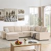 Modular Sectional Sofa, U/L-Shaped Couch w/ Removable Cover, Modern Convertible Deep Seat Sofa, Comfy Cloud Sleeper Sofa Couch for Living Room&Office - 2 of 4