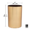 Umbra Metalla Trash Can, 4.5 Gallon (17L) Capacity, Matte-Brass Color - 2 of 4