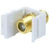 Monoprice Keystone Jack - Modular F Type (White) - (No Logo) For Use With Keystone Panels Or Wall Plates - 2 of 2