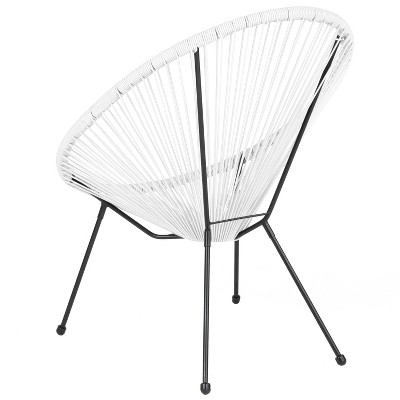Valencia Oval Comfort Series White Papasan Lounge Chair
