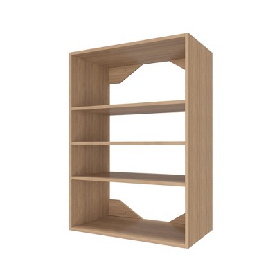 APRILSOUL Short Tower Unit Wall Mount 3-Shelf Wood Closet System
