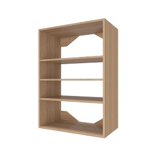 APRILSOUL Short Tower Unit Wall Mount 3-Shelf Wood Closet System - 1 of 4