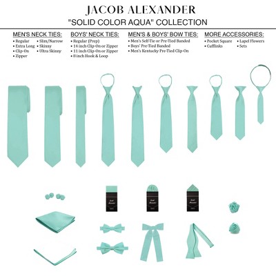 Jacob Alexander Toddler 8" Solid Color Pre-Tied Hook-and-Loop Band Tie - image 5