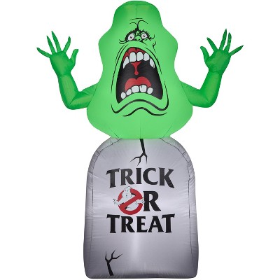 Ghostbuster Airblown Inflatable Ghostbusters Slimer with Tombstone, 5 ft Tall, Green
