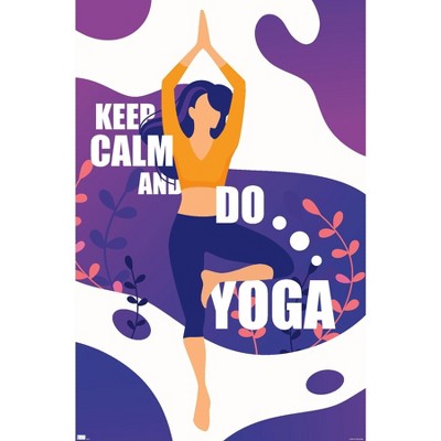 Trends International Keep Calm And Do Yoga Unframed Wall Poster Prints ...