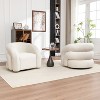 SEYNAR Modern Glam Velvet 360 Degree Swivel Accent Armchair with Tufted Back Set of 2 - 2 of 4