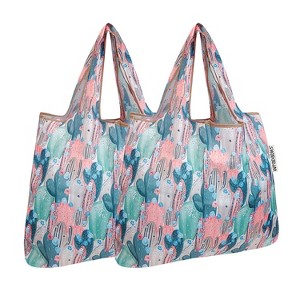 Wrapables Foldable Tote Nylon Reusable Grocery Bag (Set of 2) - 1 of 4