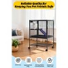 EcoSummer 34" Multi-Level Metal Cat Cage Ferret Small Animal Playpen with Hammock Portable Kennel Crate. - 3 of 4