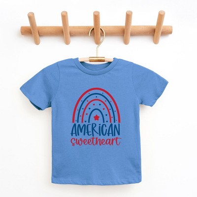 The Juniper Shop American Sweetheart Rainbow Toddler Short Sleeve Tee
