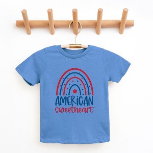 The Juniper Shop American Sweetheart Rainbow Toddler Short Sleeve Tee - 1 of 2
