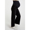 PinkBlush Black Wide Leg Raw Hem Maternity Jeans - 4 of 4